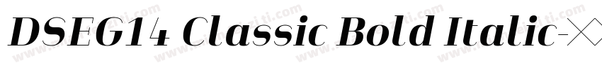 DSEG14 Classic Bold Italic字体转换